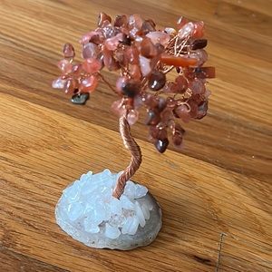 Red Agate Stone Money Tree